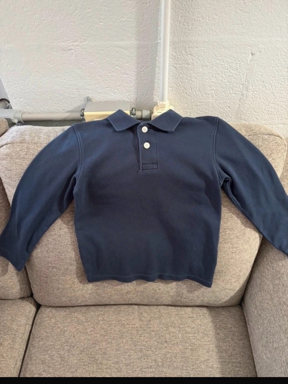Cat & Jack Navy Long-Sleeve Polo Shirt